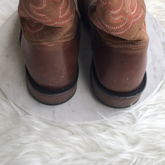 Tony Lama 100% Vaquero Square Toe Wingtip Boots - Picture 4 of 5